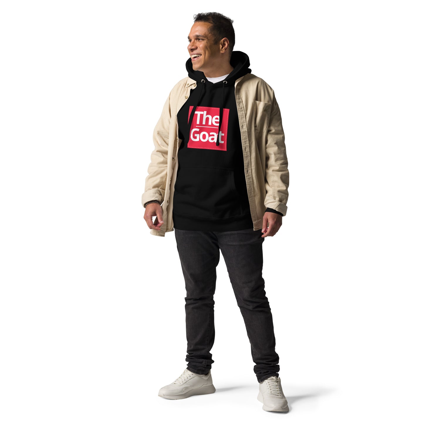 alt="Hoodie G.O.A.T – Sudadera negra unisex con capucha y bolsillo canguro | Zhomax"
alt="Detalle del estampado G.O.A.T en la sudadera negra de algodón premium"
alt="Sudadera inspirada en leyendas del fútbol – Estilo streetwear deportivo"
alt="Hoodie negra con capucha ajustable y diseño exclusivo para fans del fútbol"