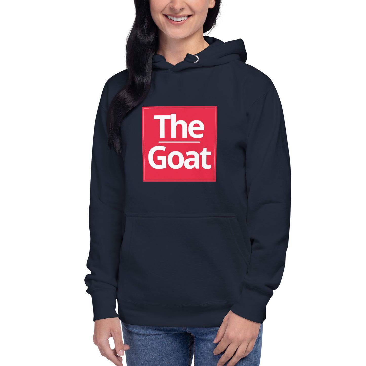 alt="Hoodie G.O.A.T – Sudadera negra unisex con capucha y bolsillo canguro | Zhomax"
alt="Detalle del estampado G.O.A.T en la sudadera negra de algodón premium"
alt="Sudadera inspirada en leyendas del fútbol – Estilo streetwear deportivo"
alt="Hoodie negra con capucha ajustable y diseño exclusivo para fans del fútbol"