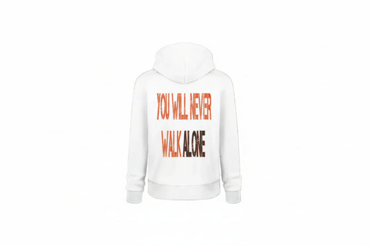 Sudadera con capucha YOU WILL NEVER WALK ALONE unisex White-3