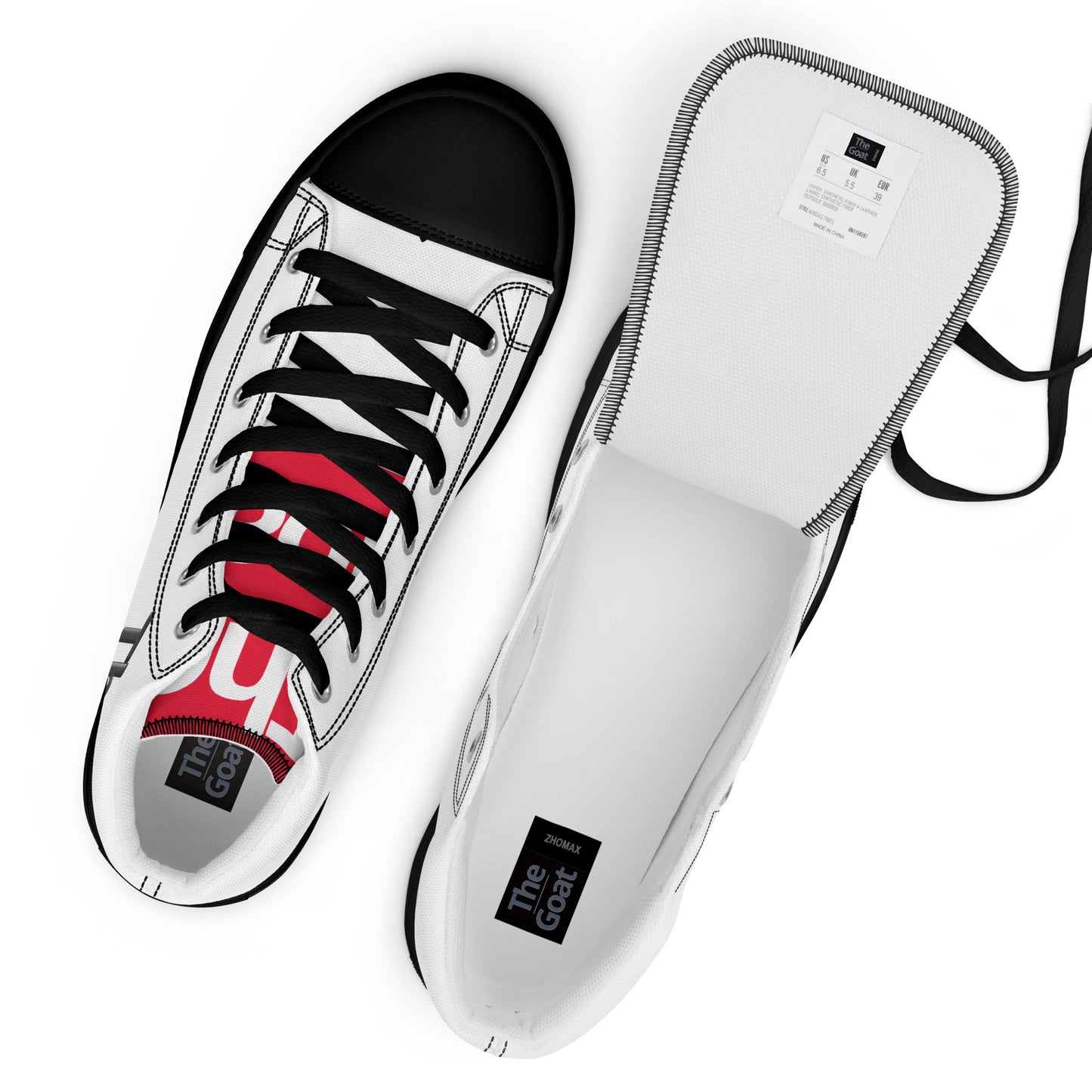 Zapatillas THE GOAT de lona para Hombre en Blanco y Negro