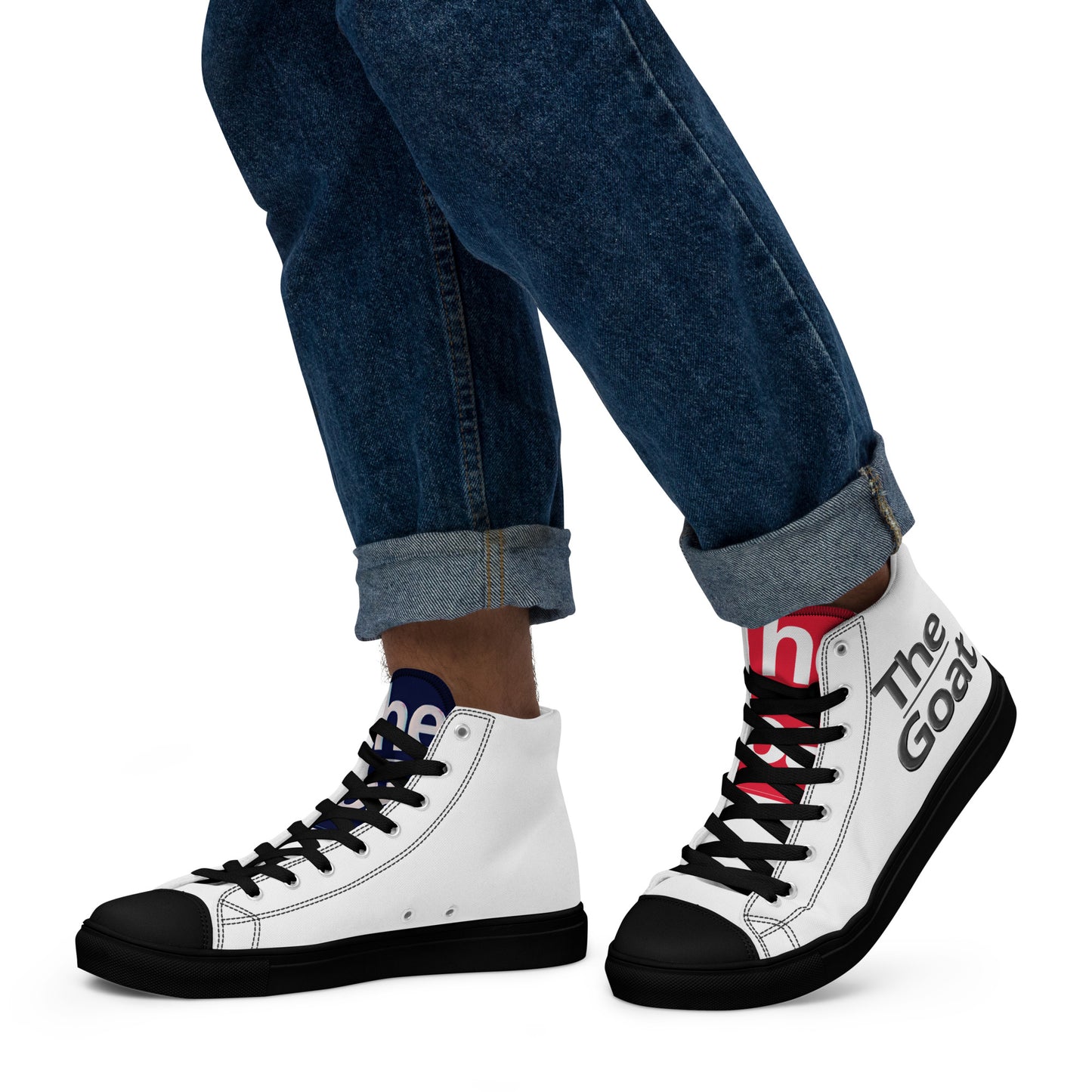 Zapatillas THE GOAT de lona para Hombre en Blanco y Negro