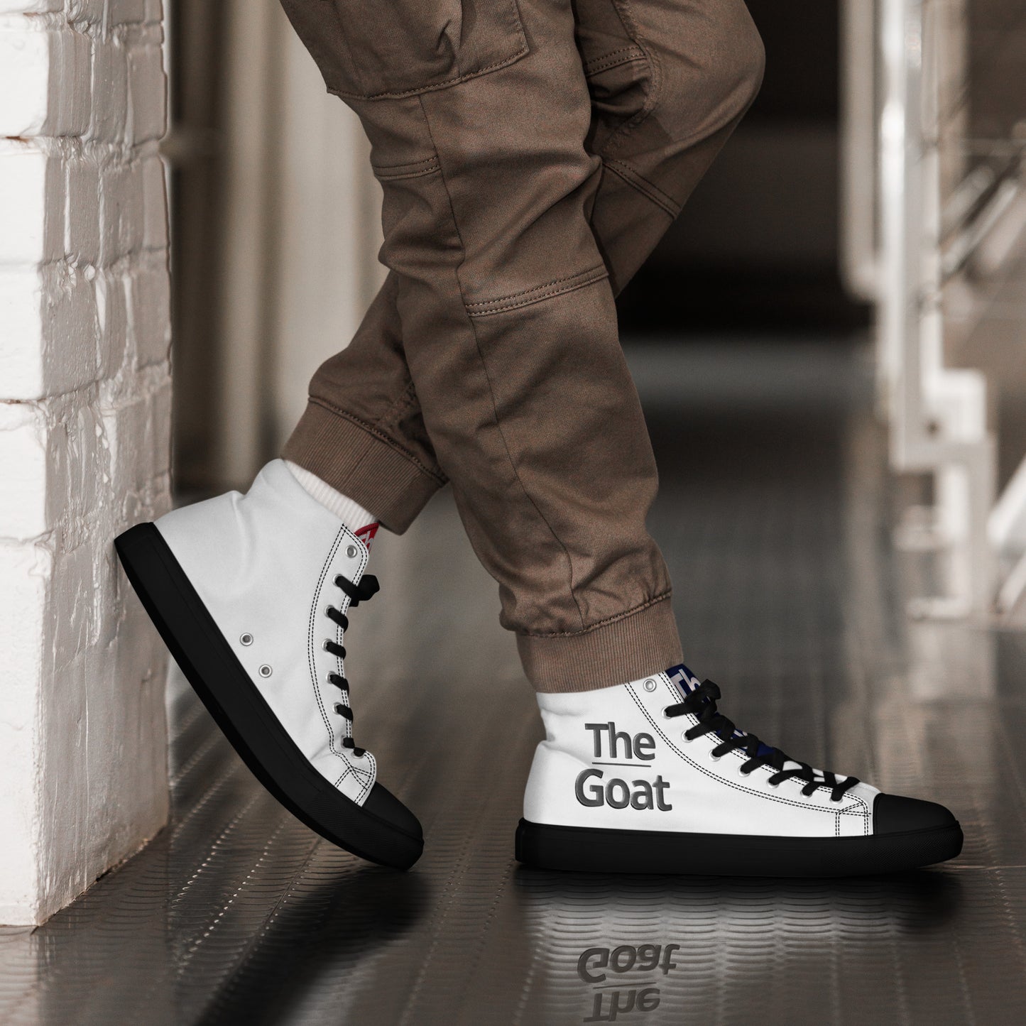 Zapatillas THE GOAT de lona para Hombre en Blanco y Negro