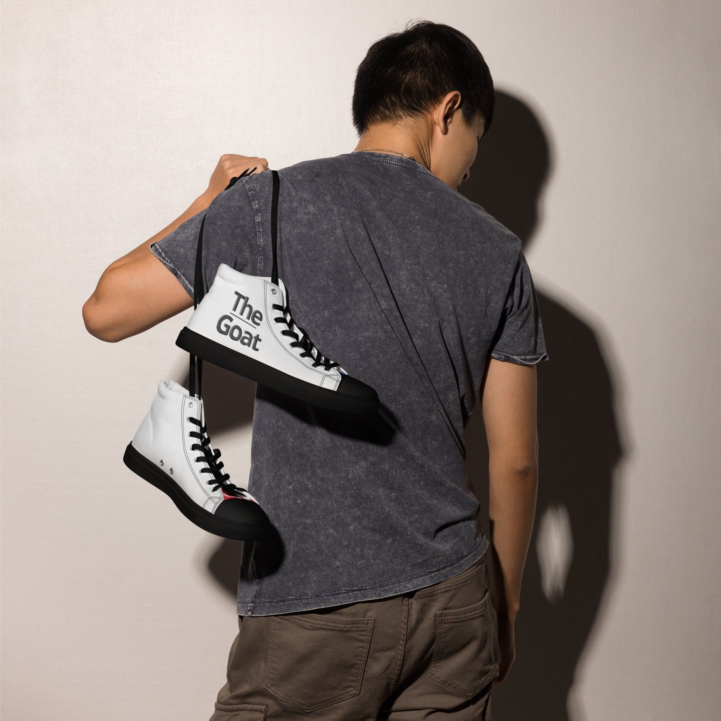 Zapatillas THE GOAT de lona para Hombre en Blanco y Negro