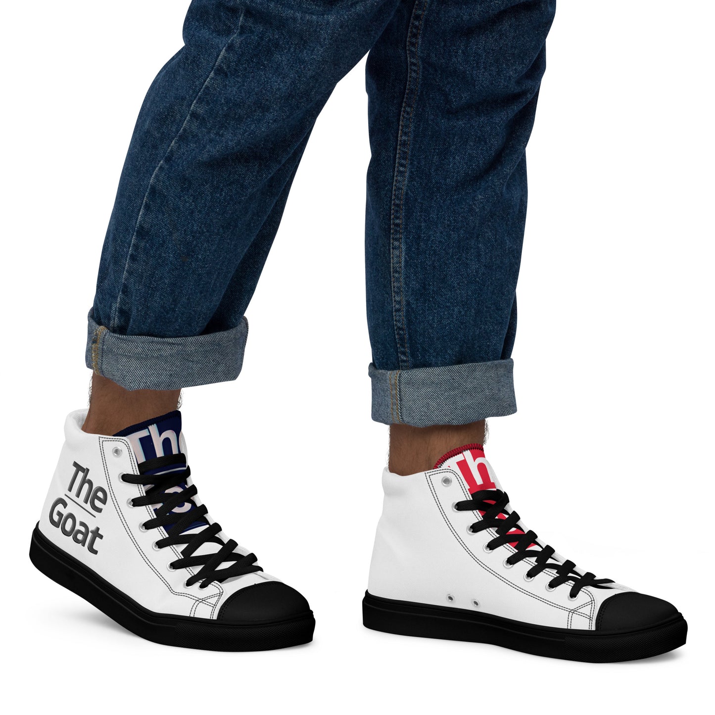 Zapatillas THE GOAT de lona para Hombre en Blanco y Negro