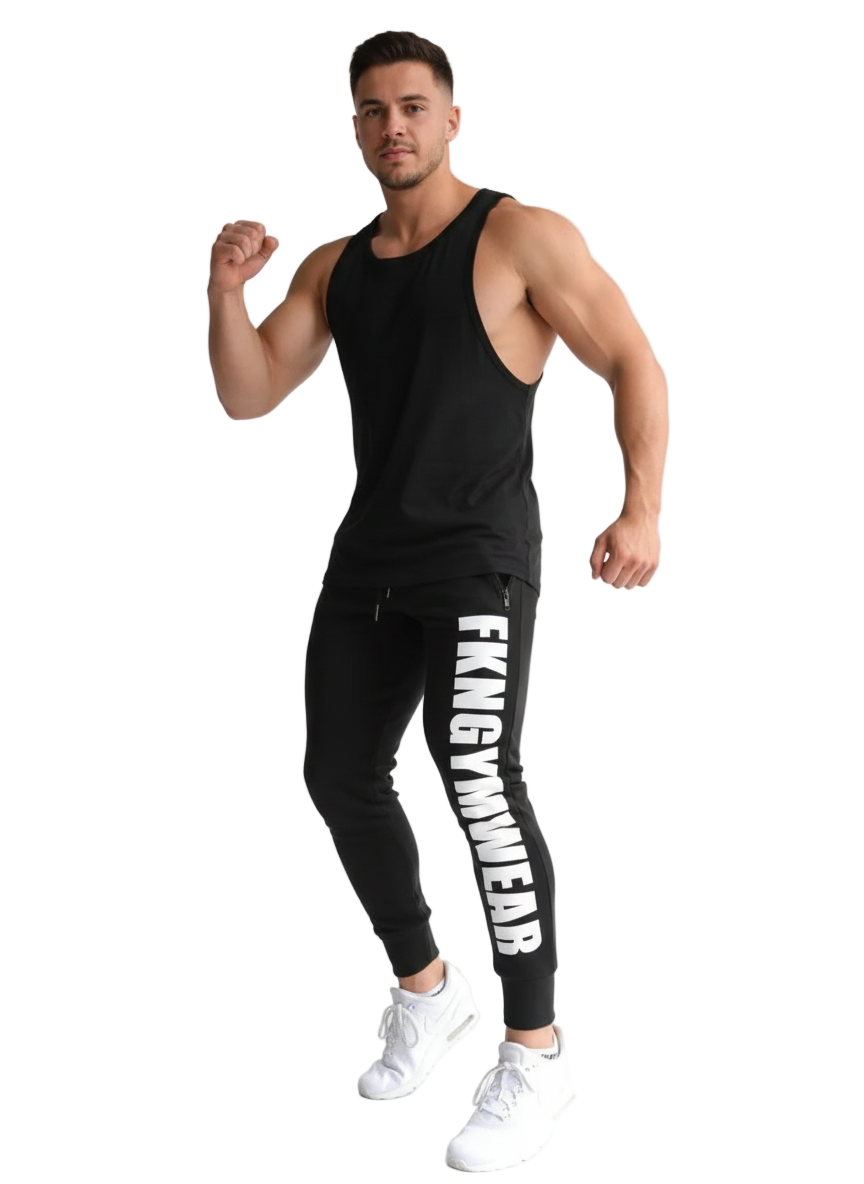 Pantalones deportivos con cordón para hombre