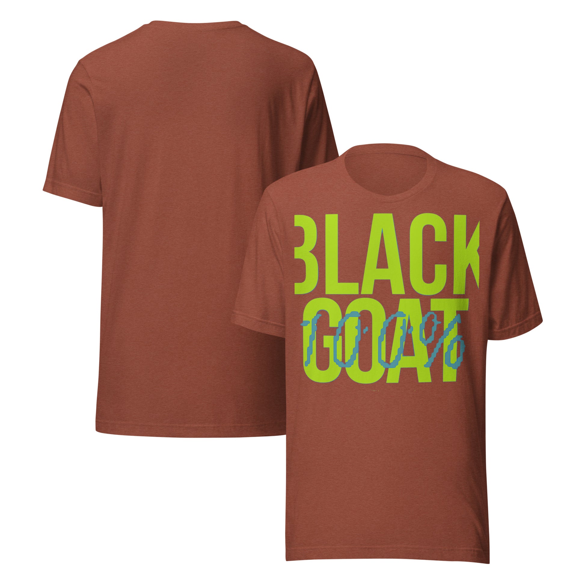 Modelo vistiendo la Camiseta Black Goat, un diseño audaz en algodón suave, ideal para un look casual y moderno.