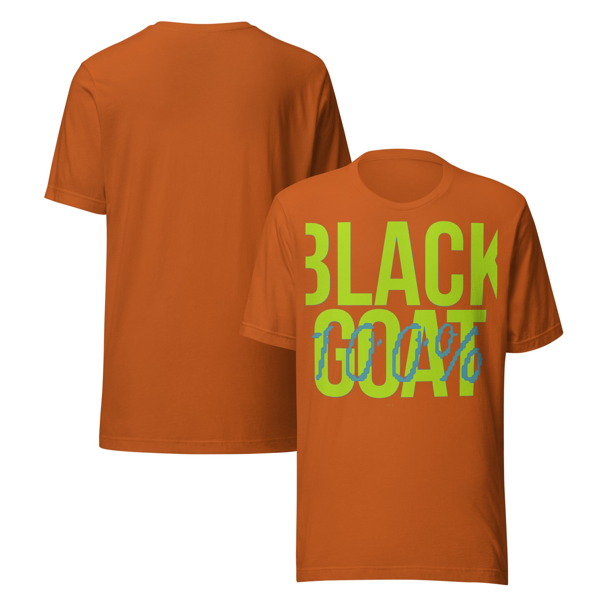 Modelo vistiendo la Camiseta Black Goat, un diseño audaz en algodón suave, ideal para un look casual y moderno.