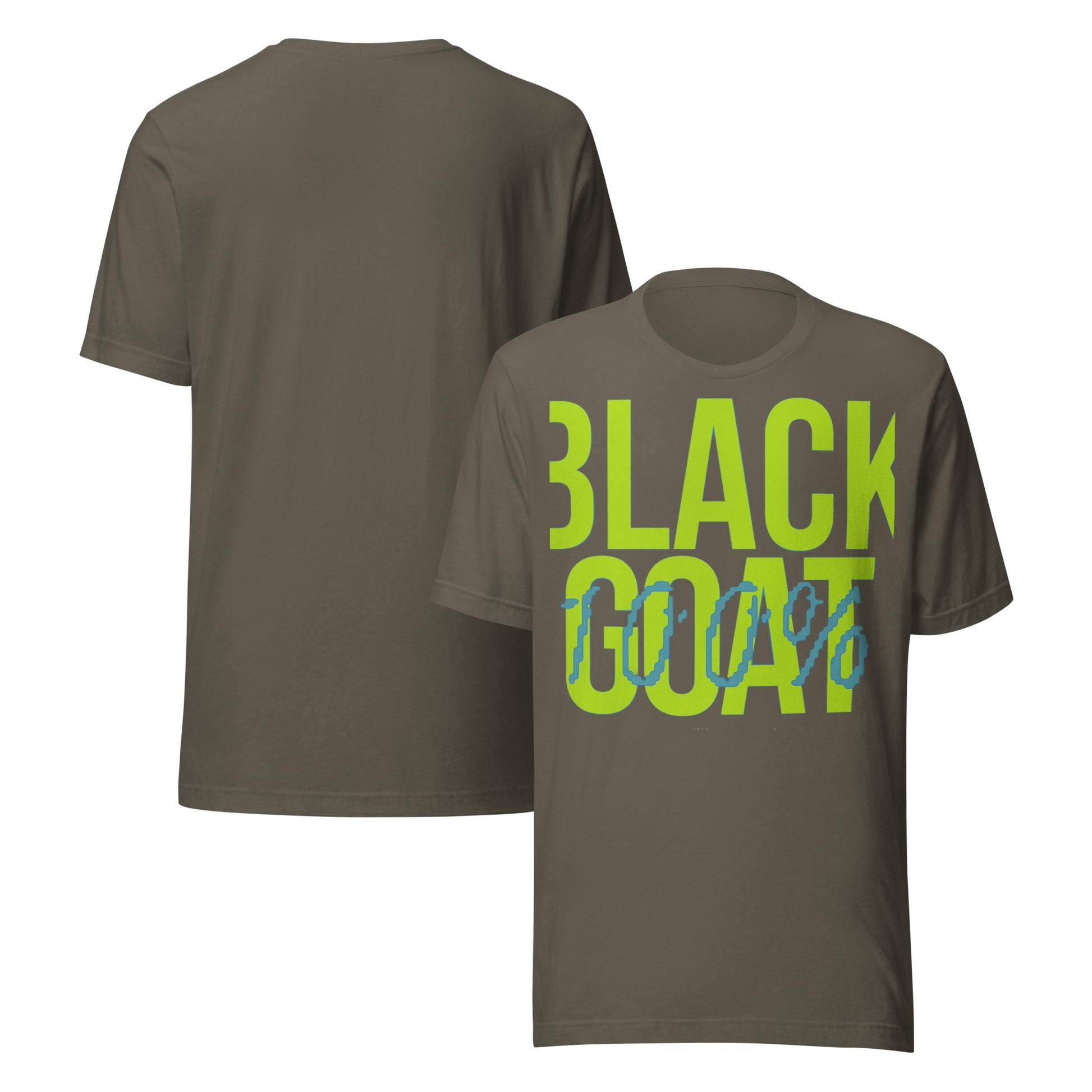 Modelo vistiendo la Camiseta Black Goat, un diseño audaz en algodón suave, ideal para un look casual y moderno.