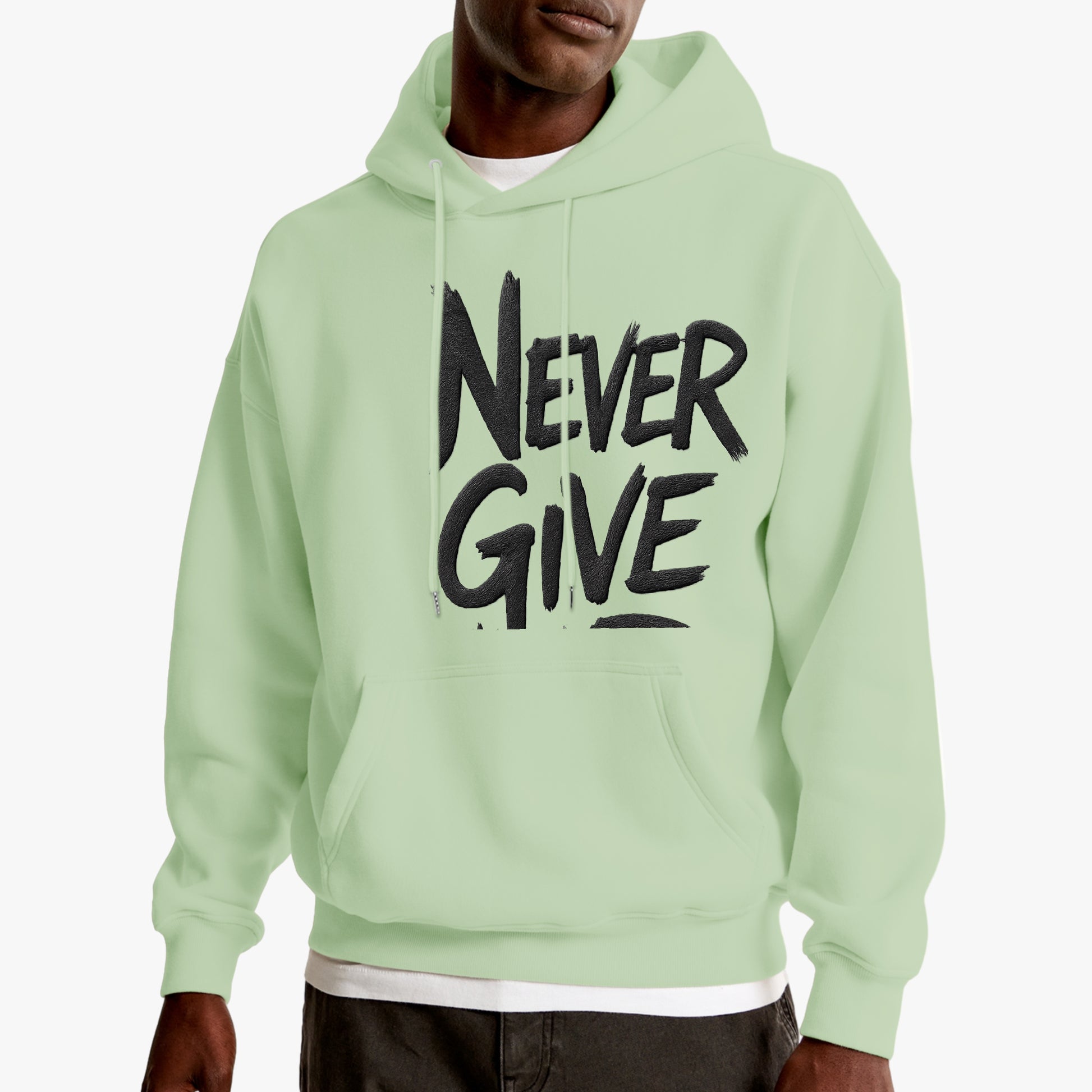 Sudadera oversize que rompe moldes. Diseño audaz con corte generoso que prioriza tu libertad sin sacrificar estilo. Tela resistente y versátil para cualquier momento. Unisex, sin etiquetas. Never Give es más que una prenda: es una declaración de independencia que llevas cada día. www.zhomax.com