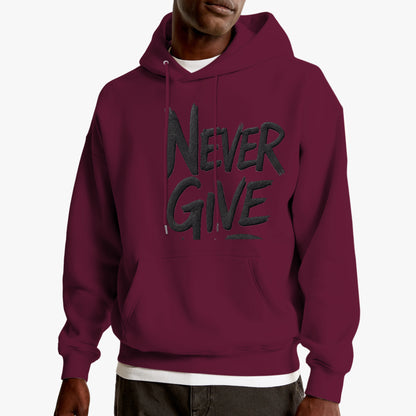 Sudadera oversize que rompe moldes. Diseño audaz con corte generoso que prioriza tu libertad sin sacrificar estilo. Tela resistente y versátil para cualquier momento. Unisex, https://zhomax.com/products/sudadera-unisex-never-give-oversize-hoodies-zhomax?variant=56757319926142