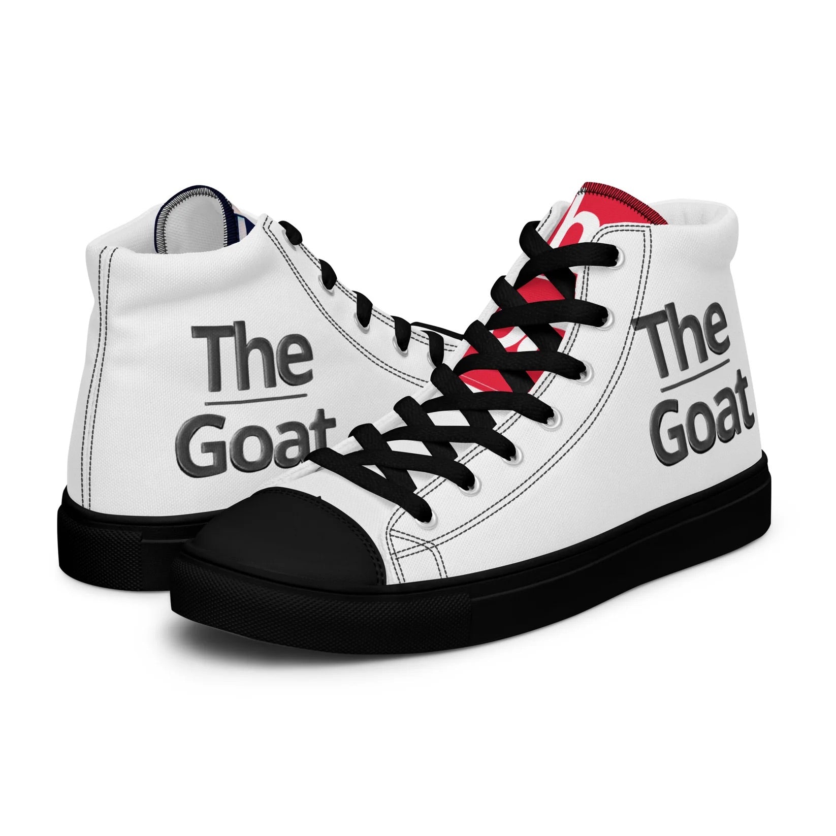 Zapatillas THE GOAT de lona para Hombre en Blanco y Negro