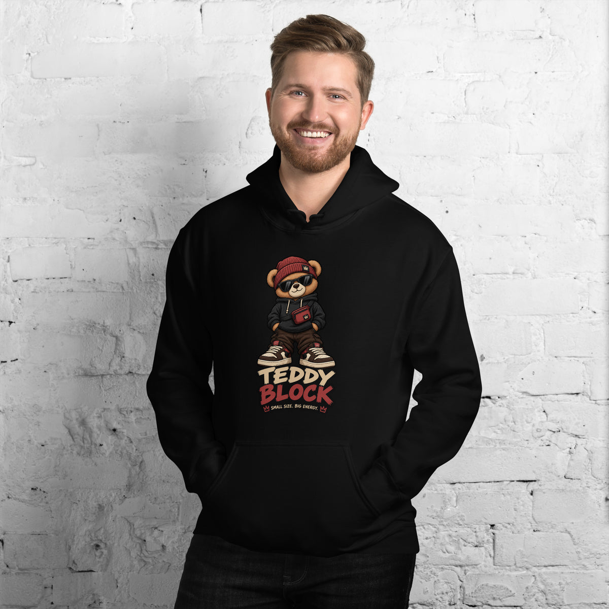 Sudadera Teddy Block unisex ZHOMAX con capucha, vista adicional