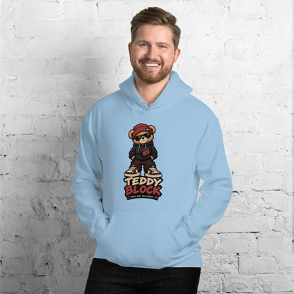 Sudadera Teddy Block unisex ZHOMAX con capucha, detalle del producto
