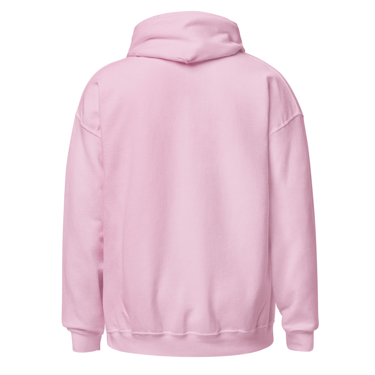 Sudadera Teddy Block unisex ZHOMAX con capucha en color rosa claro, vista trasera