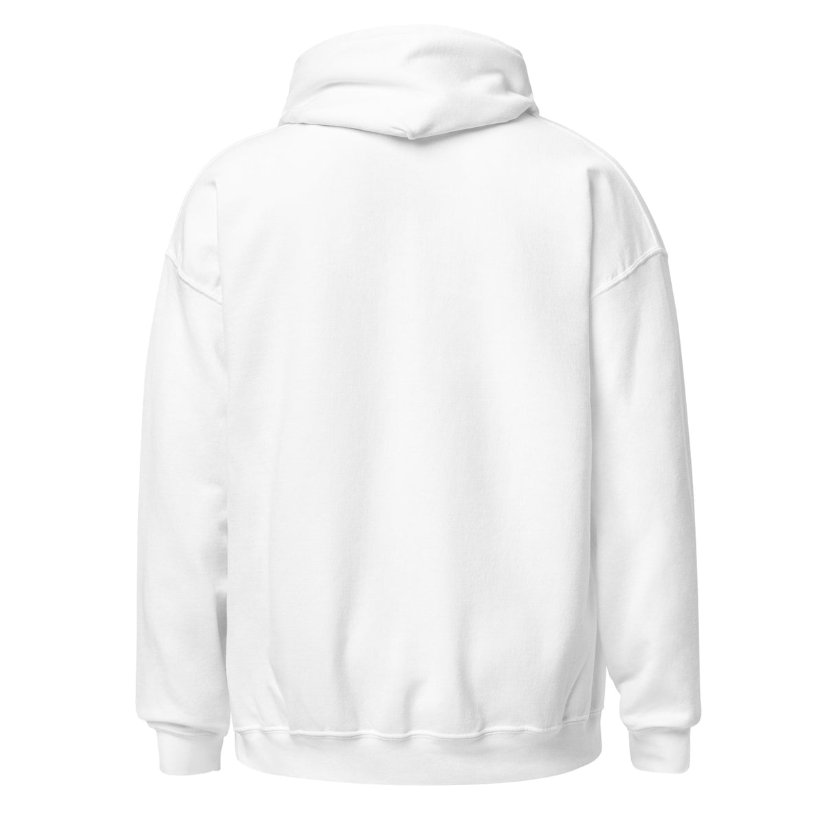 Sudadera Teddy Block unisex ZHOMAX con capucha en color blanco, vista trasera