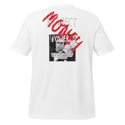 Camiseta Scarface Money Graffiti ZHOMAX, mockup trasero blanco