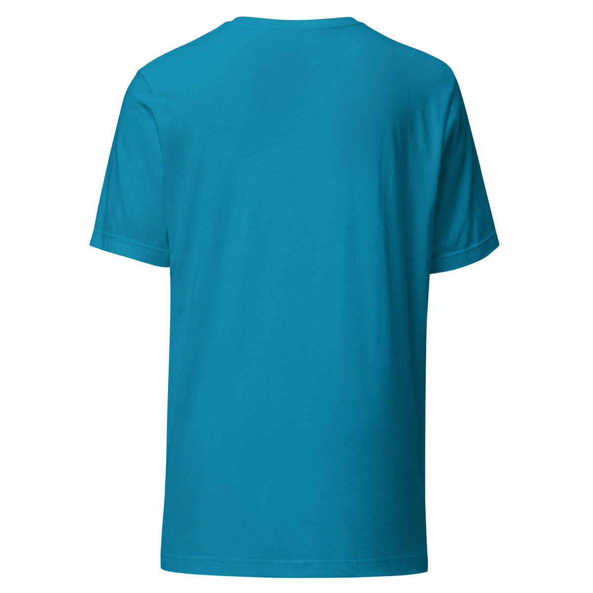 Camiseta Teddy Black unisex ZHOMAX en color aguamarina, vista trasera