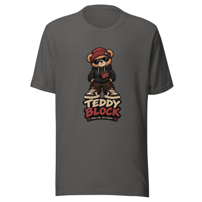 Camiseta Teddy Black unisex ZHOMAX en color asfalto, vista frontal