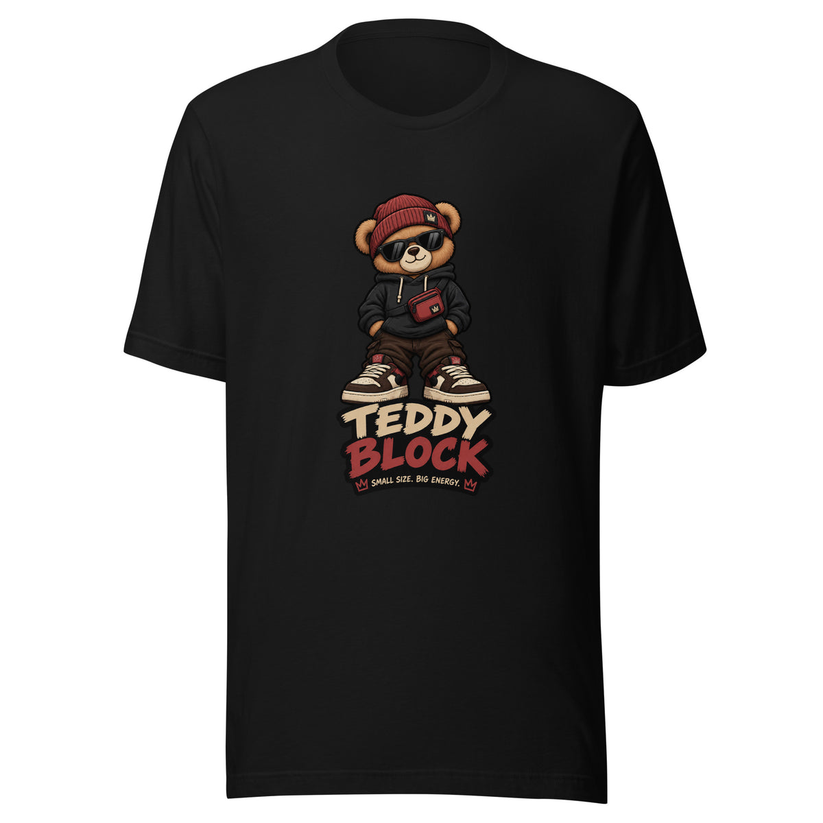 Camiseta Teddy Black unisex ZHOMAX en color negro, vista frontal