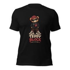 Camiseta Teddy Black Unisex de Algodón | ZHOMAX