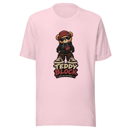Camiseta Teddy Black unisex ZHOMAX en color rosa suave, vista frontal