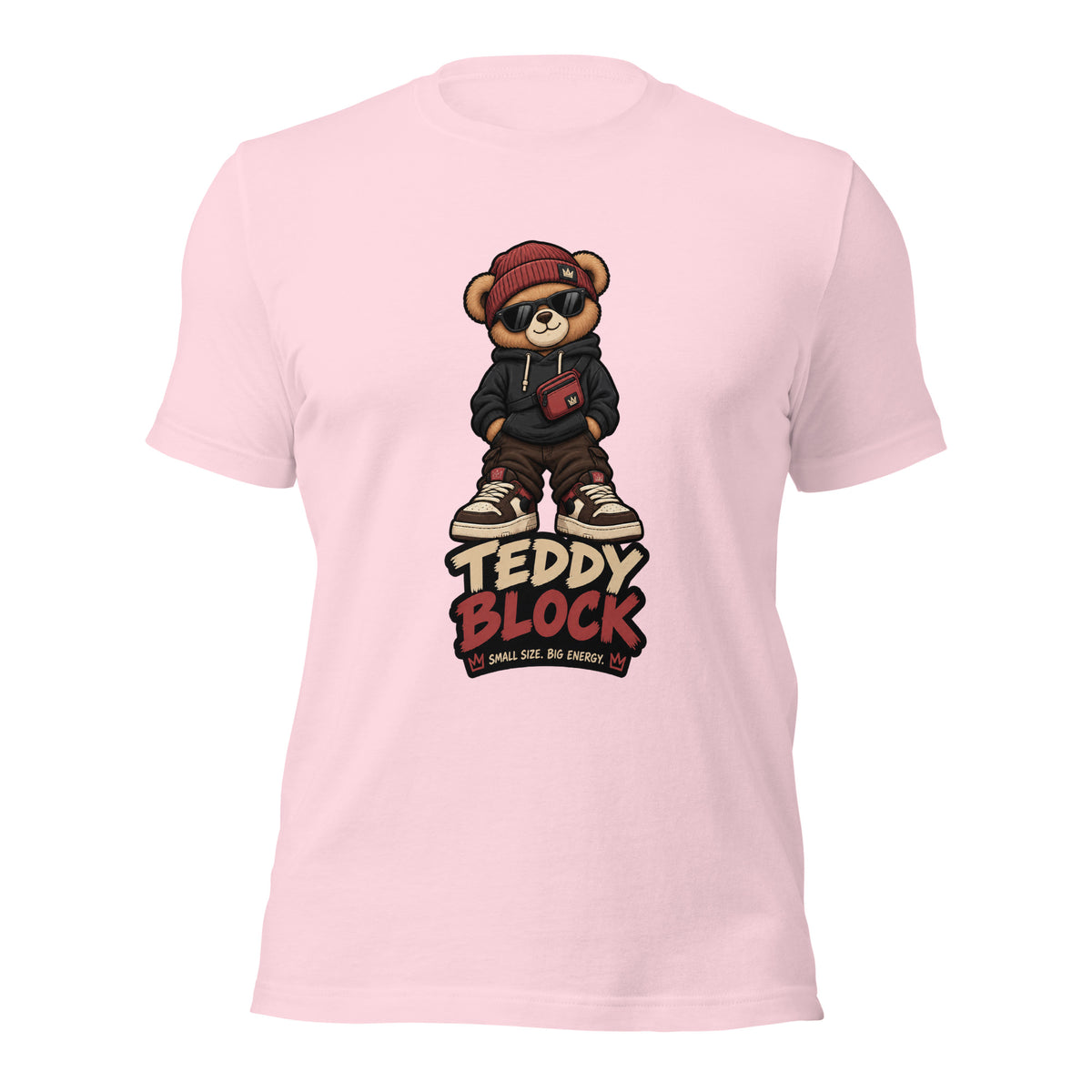Camiseta Teddy Black unisex ZHOMAX, detalle de acabado