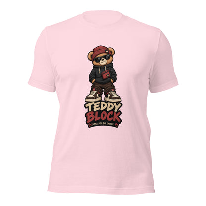 Camiseta Teddy Black unisex ZHOMAX, detalle de acabado